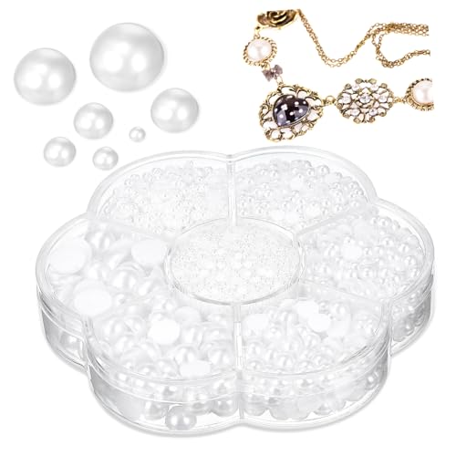 HORIALENCE Flache Rückenperlen Halbrunden Perlen für DIY Handwerk Schmuck Dekoration für Handyhüllen Taschen Kleidung und Mehr von HORIALENCE
