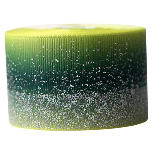HORIALENCE Glitzer Ripsband mit Farbverlauf Grün Yards DIY Geschenkband Geschenkverpackung Dekoband für Blumenstrauß und Partydeko HORIALENCE Glitzer Ripsband mit Farbverlauf Grün Yards DIY Geschenkband Geschenkverpackung Dekoband für Blumenstrauß und Partydeko von HORIALENCE