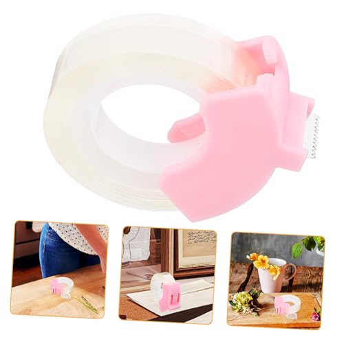 HORIALENCE Klebebandspender für Schreibtisch Praktischer Tischabroller Rosa Kleinem Klebeband für Büro Zuhause und Bastelprojekte von HORIALENCE