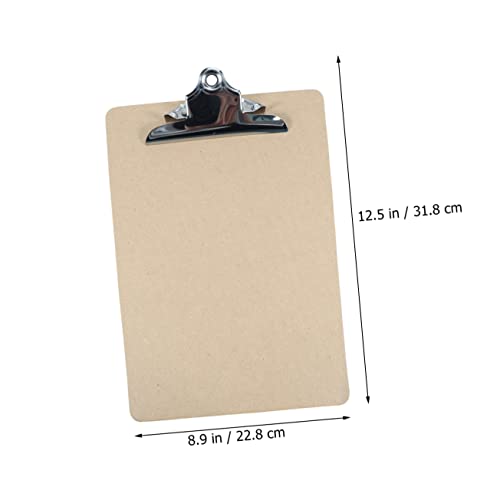 HORIALENCE Klemmbrett Holz Schreibmappe mit Niedrigem Kratzfestes Hartfaserbrett Starker Metallclip für Büro Schule und Restaurant Dokumentenhalter HORIALENCE Klemmbrett Holz Schreibmappe mit Niedrigem Kratzfestes Hartfaserbrett Starker Metallclip für Büro Schule und Restaurant Dokumentenhalter von HORIALENCE