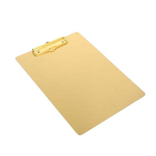 HORIALENCE Klemmbrett aus Goldene Zwischenablage für Zuhause Schule und Büro Tragbare Schreibunterlage Hält für Lehrer und Büroangestellte von HORIALENCE