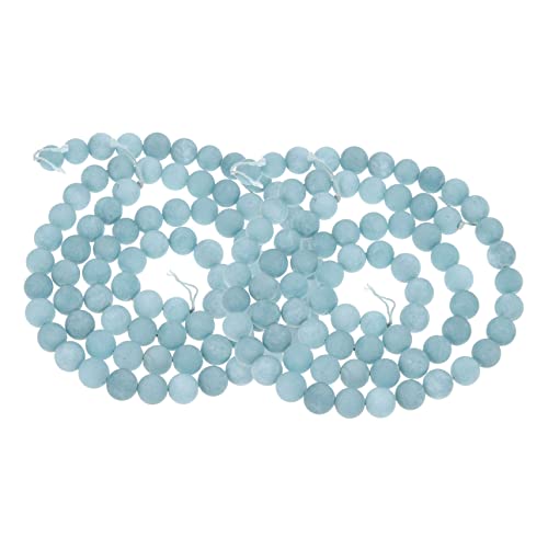 HORIALENCE Mattierte Aquamarinperlen Basteln Zahlen Facettiert Halskette Armband Abstandsperlen Mit Großem Loch Lose Perlen Für Schmuck Runde Abstandsperlen Perlenabstandshalter von HORIALENCE