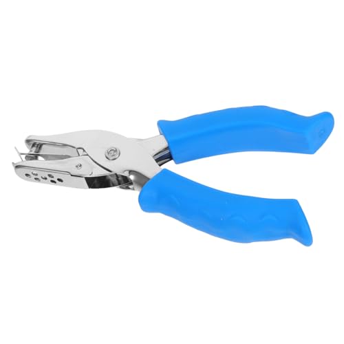 HORIALENCE Office -Dokument Puncher Büro Locher Multifunktionspapier Puncher Papierlocher Haushaltsplaner Puncher Papierstanzmaschine Tragbare Lochzange Locher einzeln Rostfreier Stahl Blau von HORIALENCE