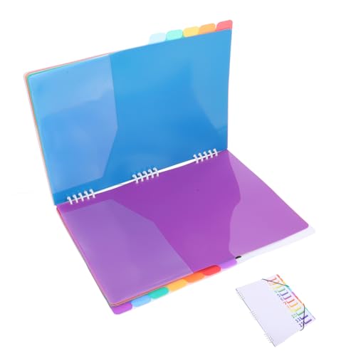 HORIALENCE Ordnerinformationsbuch Akkordeon Aktenordner Regenbogen Registerkarten Organizer Aktenordner Mit Etiketten Ordner Mit Mehreren Taschen Schuldokumentenordner Regenbogen von HORIALENCE