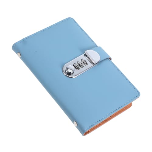 HORIALENCE Passwortgeschützte Brieftasche Kleines Passwortbuch Bargeldsparender Ordner Bargeld-budget-ordner Geldumschläge Für Die Kassenplanung Prinzessin-notizbuch Blue Legierung von HORIALENCE