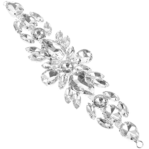 HORIALENCE Rhinestone Applikation für Hochzeitskleider Wassertröpfchen Strass Dekorationspatches für Schuhe Taschen und DIY Kleidung für Besondere Anlässe und Kreative Projekte von HORIALENCE