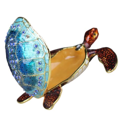 HORIALENCE Schildkröten Schmuckschatulle Emaille Handbemalte Dekoration für Schmuckaufbewahrung für Damen als Tischdeko und Geschenkideen zu Anlässen Wie Weihnachten und Geburtstagen HORIALENCE Schildkröten Schmuckschatulle Emaille Handbemalte Dekoration für Schmuckaufbewahrung für Damen als Tischdeko und Geschenkideen zu Anlässen Wie Weihnachten und Geburtstagen von HORIALENCE
