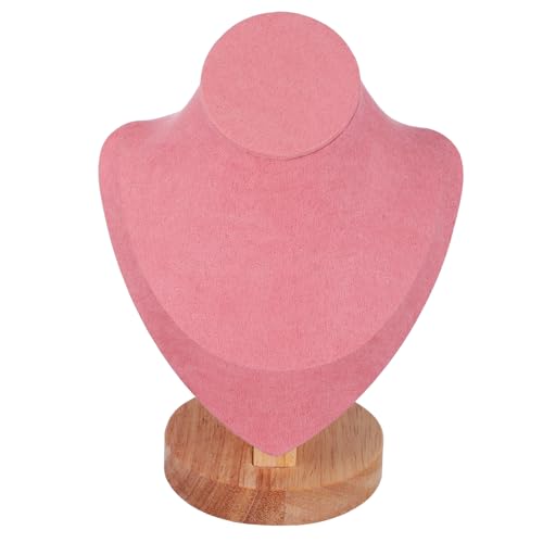 HORIALENCE Schmuckständer Aus Holz Halsketten-display Büste Für Schmuck Rosa Finish Kompakt Und Platzsparend Vielseitiger Präsentationsständer Für Heimgeschäfte HORIALENCE Schmuckständer Aus Holz Halsketten-display Büste Für Schmuck Rosa Finish Kompakt Und Platzsparend Vielseitiger Präsentationsständer Für Heimgeschäfte von HORIALENCE