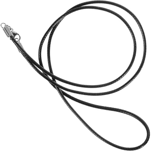 HORIALENCE Schwarze Geflochtene Wachsschnur für mit Edelstahlverschluss für DIY Schmuck Anhänger und Bastelprojekte HORIALENCE Schwarze Geflochtene Wachsschnur für mit Edelstahlverschluss für DIY Schmuck Anhänger und Bastelprojekte von HORIALENCE