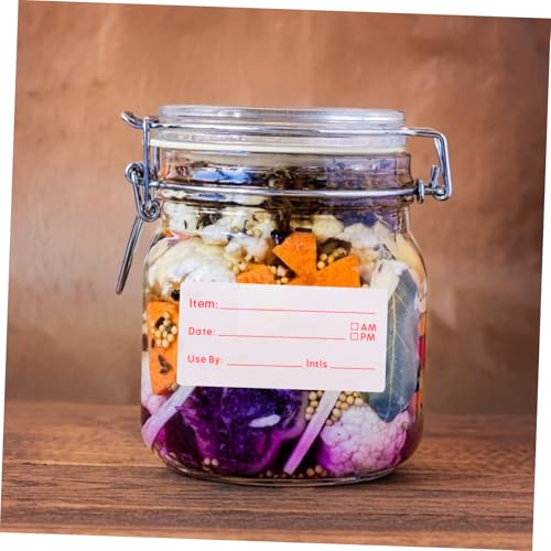 HORIALENCE Selbstklebende Lebensmitteldaten aufkleber pro Beschreibbare Küchenetiketten für Vorratsdosen und Gefriergut Ablösbare DIY Aufkleber für Gläser Boxen und Flaschen Rot HORIALENCE Selbstklebende Lebensmitteldaten aufkleber pro Beschreibbare Küchenetiketten für Vorratsdosen und Gefriergut Ablösbare DIY Aufkleber für Gläser Boxen und Flaschen Rot von HORIALENCE