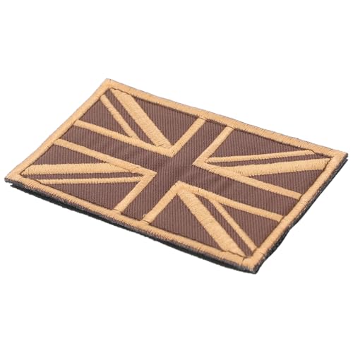 HORIALENCE Stoffetikett mit Flecken süße Patches Union Jack-Aufnäher Union Jack-Applikation sticker für kleidung aufnäher für jacken Hut-Patch cooles Pflaster Brown von HORIALENCE