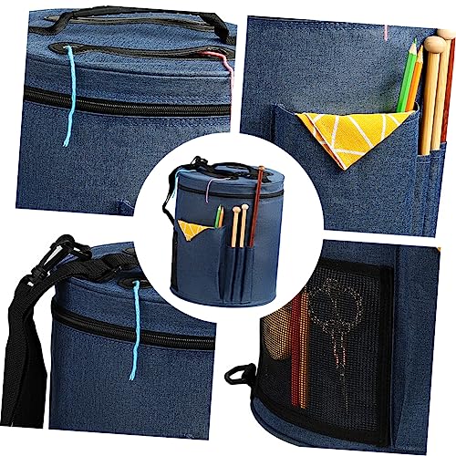 HORIALENCE Strickwerkzeug Tragetasche Oxford Leichte Garnaufbewahrung für Strick und Häkelprojekte für Unterwegs und Kreative Gruppenaktivitäten von HORIALENCE