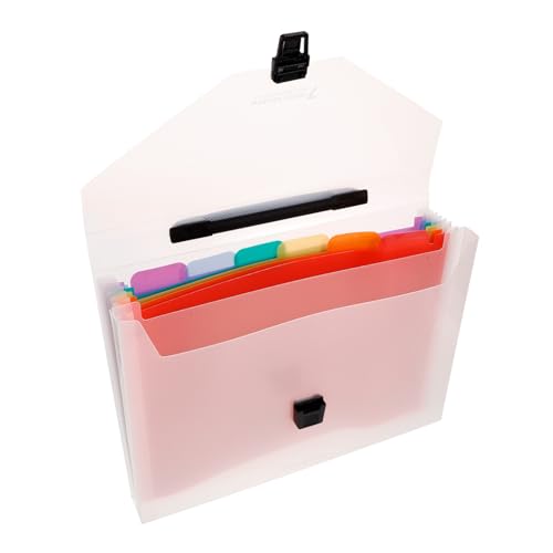 HORIALENCE Tragbare Dokumentenmappe mit Fächern Fächermappe für Büro und Schule Erweiterbarer Aktenordner für Wichtige Dokumente Leichter und Praktischer Organizer für Notizen und Unterlagen von HORIALENCE