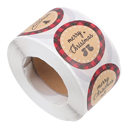 HORIALENCE Weihnachtsaufkleber Kraftpapier Selbstklebend Verpackungs und Briefumschlagetiketten mit Kreativen Designs für und Dekoration von HORIALENCE