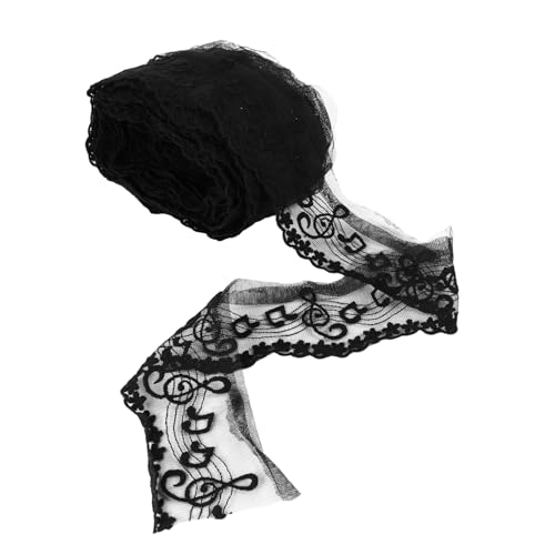 HORIALENCE Yards Schwarze Spitzenborte mit Musiksymbol Stickerei Feine Baumwollspitze für DIY Kleidung Bequeme Textur Vielseitig Zuschneidbar für Brautkleider und Festliche Dekorationen HORIALENCE Yards Schwarze Spitzenborte mit Musiksymbol Stickerei Feine Baumwollspitze für DIY Kleidung Bequeme Textur Vielseitig Zuschneidbar für Brautkleider und Festliche Dekorationen von HORIALENCE
