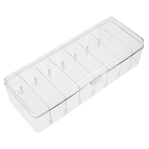 Klarer Organizer Abnehmbaren Trennwänden für Karten Kabel und Kleine Teile Transparent Einfach zu Reinigen Vielseitige Aufbewahrungslösung für Schreibtisch und Büro von HORIALENCE