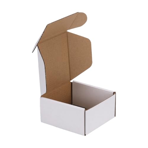 HORLIMER Versandkartons, 10,2 x 10,2 x 5,1 cm, weiße Wellpappe, Literatur-Versandtasche HORLIMER Versandkartons, 10,2 x 10,2 x 5,1 cm, weiße Wellpappe, Literatur-Versandtasche von HORLIMER