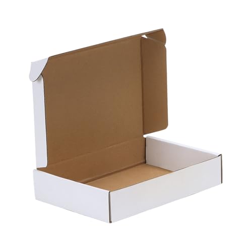HORLIMER Versandkartons, 20,3 x 14 x 4,1 cm, Weiß, Wellpappe, Literatur-Versandtasche, 1 Stück HORLIMER Versandkartons, 20,3 x 14 x 4,1 cm, Weiß, Wellpappe, Literatur-Versandtasche, 1 Stück von HORLIMER
