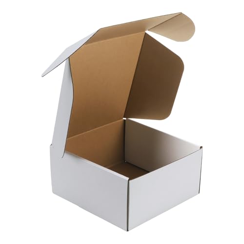 HORLIMER Versandkartons, 20,3 x 20,3 x 10,2 cm, Weiß, Wellpappe, Literatur-Versandtasche, 1 Stück HORLIMER Versandkartons, 20,3 x 20,3 x 10,2 cm, Weiß, Wellpappe, Literatur-Versandtasche, 1 Stück von HORLIMER
