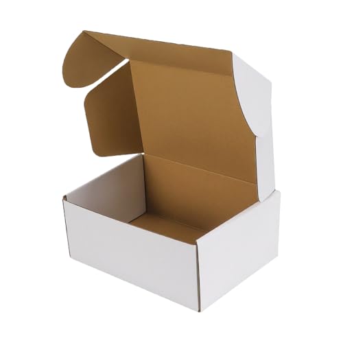 HORLIMER Versandkartons, 22,9 x 15,2 x 10,2 cm, weiße Wellpappe, Literatur-Versandtasche HORLIMER Versandkartons, 22,9 x 15,2 x 10,2 cm, weiße Wellpappe, Literatur-Versandtasche von HORLIMER