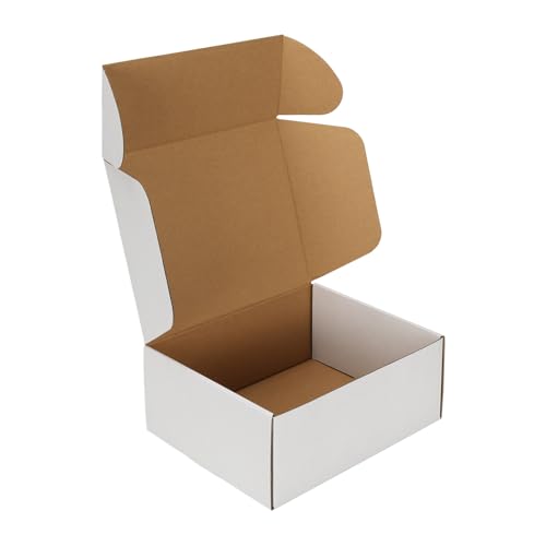 HORLIMER Versandkartons, 25,4 x 20,3 x 10,2 cm, Weiß, Wellpappe, Literatur-Versandtasche, 1 Stück HORLIMER Versandkartons, 25,4 x 20,3 x 10,2 cm, Weiß, Wellpappe, Literatur-Versandtasche, 1 Stück von HORLIMER