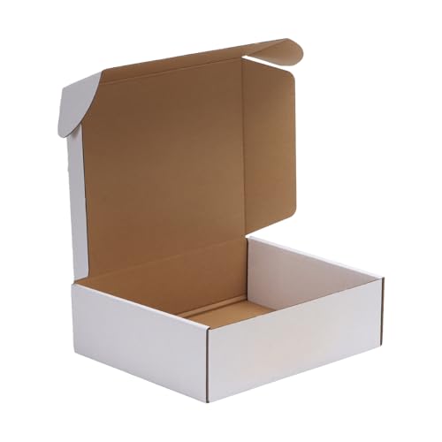 HORLIMER Versandkartons, 25,4 x 20,3 x 7,6 cm, Weiß, Wellpappe, Literatur-Versandtasche, 1 Stück HORLIMER Versandkartons, 25,4 x 20,3 x 7,6 cm, Weiß, Wellpappe, Literatur-Versandtasche, 1 Stück von HORLIMER