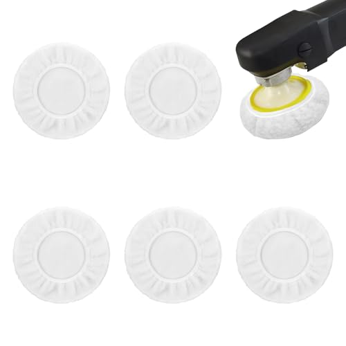 5 Stücke Polieraufsatz Wolle Polierteller Wolle Polierpads Wolle Polieraufsatz Polierschwämme Auto Polierschwamm set Polierpads Polierhauben Polierpad Aus Mikrofaser Polierhaubensetpolierhaubenset von HORREX
