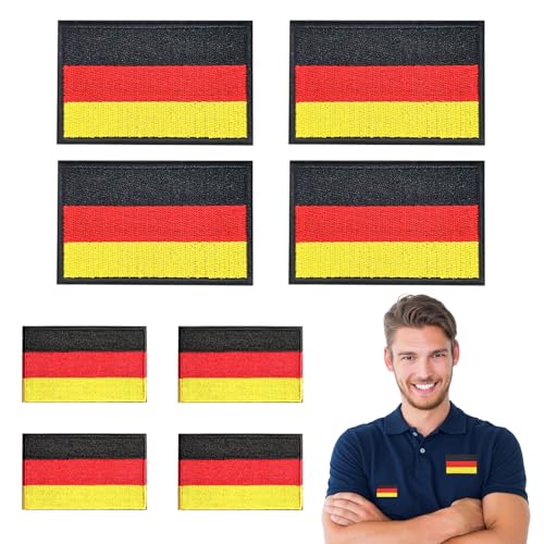8 Stücke Klett Patch Deutschland Patch Deutschland Flaggen Patch Gestickt Abzeichen Mit Klett Deutsch Applikationen Deutschland Klett für Kleidung Taschen Rucksack Uniform Weste von HORREX