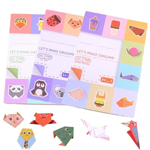 90 Blätter Origami Set für Kinder Origami Papier Mit Das Bunte Origami Kit für Kinder Ab 5 Kinder Origami Set Origami Papier für Kinder,Geschenk für 3-12 Jahre Kinder DIY Divertidos Libros de Origami von HORREX