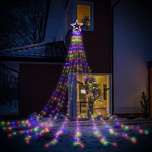 HOSPAOP LED Lichterkette Außen Bunt 320 LED Weihnachtsbeleuchtung Aussen Strom lichterketten mit 8 Leuchtmodi, Wasserdicht für Party, Garten, Baum, Weihnachten Deko HOSPAOP LED Lichterkette Außen Bunt 320 LED Weihnachtsbeleuchtung Aussen Strom lichterketten mit 8 Leuchtmodi, Wasserdicht für Party, Garten, Baum, Weihnachten Deko von HOSPAOP