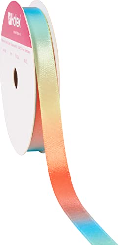 Satinband "Regenbogen", Rolle à 5 m, B 10 mm von HOTEX