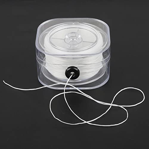DIY-Kristallperlen-Stretch-Elastikfaden mit Box, transparent, transparent, rund, Perlendraht/-Schnur/-Schnur, Durchmesser 0,2/0,6/0,8/1,0 mm, Durchmesser 0,8 mm, 80 Meter von HOTIPS