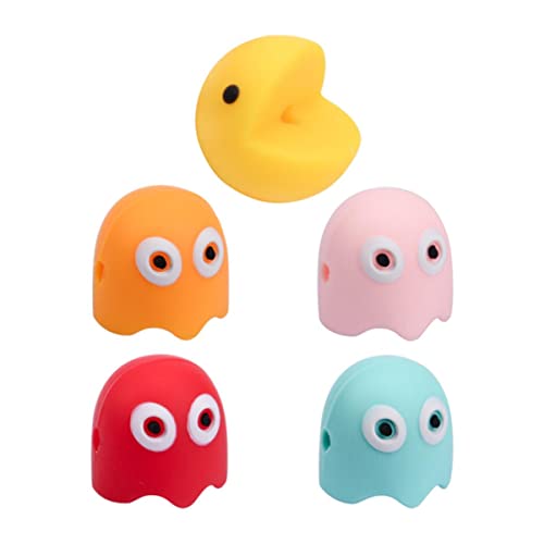 HOTIPS 10 Stück Silikonperlen für DIY Halskette Armband Schmuck Handwerk-Pac Man-Ghost HOTIPS 10 Stück Silikonperlen für DIY Halskette Armband Schmuck Handwerk-Pac Man-Ghost von HOTIPS