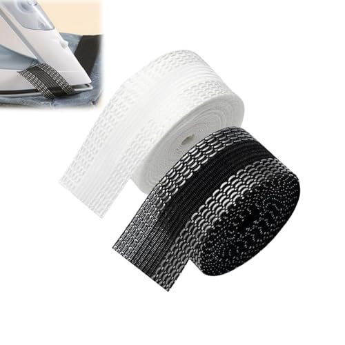 Aufbügeln Klebeband Saumband, 10 m Bügelsaumband für Vorhänge, Nahtband zum Aufbügeln, Bügelband für Vorhänge, Hosenband Selbstklebend, Saumband für Hosen, Kleidung, Stoffe, Schwarz Weiß, 2.5 cm x 5 m Aufbügeln Klebeband Saumband, 10 m Bügelsaumband für Vorhänge, Nahtband zum Aufbügeln, Bügelband für Vorhänge, Hosenband Selbstklebend, Saumband für Hosen, Kleidung, Stoffe, Schwarz Weiß, 2.5 cm x 5 m von HOTMNTY
