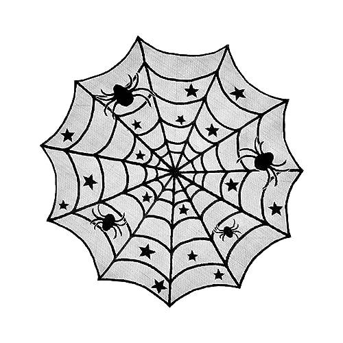 Halloween Spinnennetz Tischdecke,Tischdeko Spinnen Netz Halloween Deko,Runde Spitze Spinnennetze Tischdecke,Halloween Tischdecke Rund Schwarz Spinnennetz,Tischdecke aus Halloween Spitze 3D Fledermaus Halloween Spinnennetz Tischdecke,Tischdeko Spinnen Netz Halloween Deko,Runde Spitze Spinnennetze Tischdecke,Halloween Tischdecke Rund Schwarz Spinnennetz,Tischdecke aus Halloween Spitze 3D Fledermaus von HOTMNTY