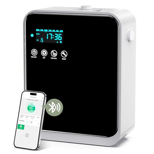 Aroma Diffuser für Duftöle,HOTOIQ Smart Scent Air Machine mit Nebulizing Tech für Haus,Bluetooth Aromatherapie Diffusor, Geeignet für Hotellobby, Korridor (Weiß) von HOTOIQ