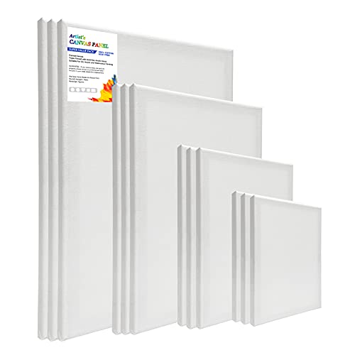 HOTOOLME 12 Stück Leinwand Set - Keilrahmen 13x18cm, 18x24cm, 24x30cm, 30x40cm, 3-Fach Weiß Vorgrundiert, 100% Baumwolle Zum Bemalen für Acryl- und Ölgemälde HOTOOLME 12 Stück Leinwand Set - Keilrahmen 13x18cm, 18x24cm, 24x30cm, 30x40cm, 3-Fach Weiß Vorgrundiert, 100% Baumwolle Zum Bemalen für Acryl- und Ölgemälde von HOTOOLME