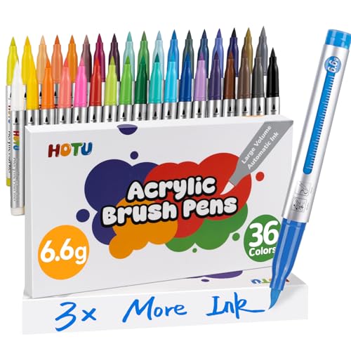 HOTU High-Capacity Creative Paint-like Acryl Marker, Acryl Paint Marker Pinsel Tip 18 Farben HOTU High-Capacity Creative Paint-like Acryl Marker, Acryl Paint Marker Pinsel Tip 18 Farben von HOTU