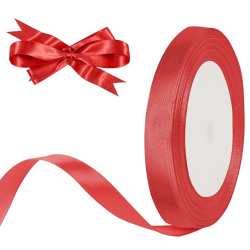 HOTUT Satinband Rot, 10mm Rot Geschenkbänder Breit, 22 M Schleifenband Deko Rot, Dekoband für Geschenkverpackung Brautstrauß Basteln Geburtstag Deko HOTUT Satinband Rot, 10mm Rot Geschenkbänder Breit, 22 M Schleifenband Deko Rot, Dekoband für Geschenkverpackung Brautstrauß Basteln Geburtstag Deko von HOTUT