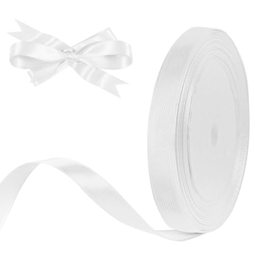 HOTUT Satinband Weiß, 10mm Weiß Geschenkbänder Breit, 22 M Schleifenband Deko Weiß, Dekoband für Geschenkverpackung Brautstrauß Basteln Geburtstag Deko HOTUT Satinband Weiß, 10mm Weiß Geschenkbänder Breit, 22 M Schleifenband Deko Weiß, Dekoband für Geschenkverpackung Brautstrauß Basteln Geburtstag Deko von HOTUT