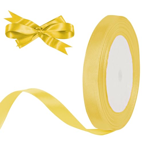 HOTUT Satinband gold, 10mm gold Geschenkbänder Breit, 22 M Schleifenband Deko, Dekoband für Geschenkverpackung Brautstrauß Basteln Geburtstag Deko HOTUT Satinband gold, 10mm gold Geschenkbänder Breit, 22 M Schleifenband Deko, Dekoband für Geschenkverpackung Brautstrauß Basteln Geburtstag Deko von HOTUT