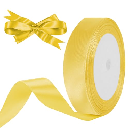 HOTUT Satinband gold, 20mm gold Geschenkbänder Breit, 22 M Schleifenband Deko gold, Dekoband für Geschenkverpackung Brautstrauß Basteln Geburtstag Deko HOTUT Satinband gold, 20mm gold Geschenkbänder Breit, 22 M Schleifenband Deko gold, Dekoband für Geschenkverpackung Brautstrauß Basteln Geburtstag Deko von HOTUT
