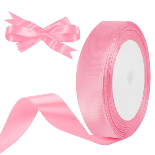 HOTUT Satinband rosa, 20mm rosa Geschenkbänder Breit, 22 M Schleifenband Deko rosa, Dekoband für Geschenkverpackung Brautstrauß Basteln Geburtstag Deko HOTUT Satinband rosa, 20mm rosa Geschenkbänder Breit, 22 M Schleifenband Deko rosa, Dekoband für Geschenkverpackung Brautstrauß Basteln Geburtstag Deko von HOTUT