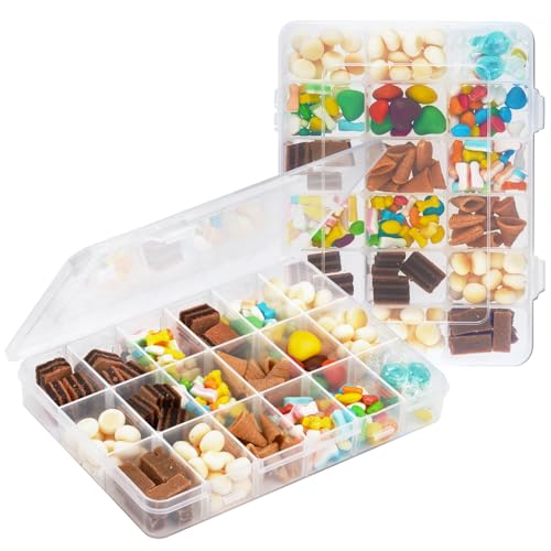 HOTUT Snackbox mit 18 Fächer, 2 Stück sortimentskasten mit Deckel für Reise Mahlzeit Party, Einstellbar Aufbewahrungsbox, transparente Sortierboxen, Sortierkasten zum Basteln, für Perlen HOTUT Snackbox mit 18 Fächer, 2 Stück sortimentskasten mit Deckel für Reise Mahlzeit Party, Einstellbar Aufbewahrungsbox, transparente Sortierboxen, Sortierkasten zum Basteln, für Perlen von HOTUT