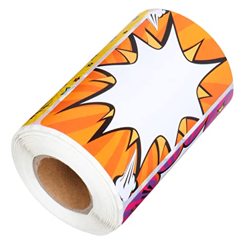 HOUDERCO 1 Rolle Bunte Etikettenaufkleber Rolle Praktische Namensschild Sticker für Klassifizierung Preisetiketten und Organisation im Büro und Zuhause von HOUDERCO