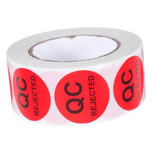 HOUDERCO 1 Rolle Runde Qc Labels für Qualitätskontrollen Selbstklebende Etiketten mit Schwarzem Text für Inspektion Lagerverwaltung und Versand für Vielseitige Anwendungen Verschiedenen HOUDERCO 1 Rolle Runde Qc Labels für Qualitätskontrollen Selbstklebende Etiketten mit Schwarzem Text für Inspektion Lagerverwaltung und Versand für Vielseitige Anwendungen Verschiedenen von HOUDERCO