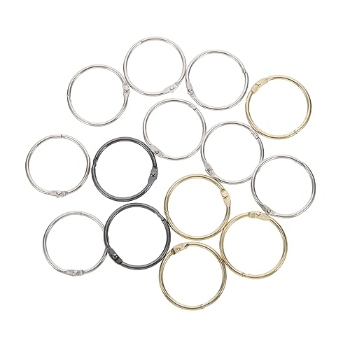 HOUDERCO 1 Satz Geteilter Ringordner Buchringe Büro Accessoires Metallbinderringe Kolodialesilber Gold Rings Kette Loseblatt Gestell Schlösser Metallringe Für Buch Notebook-clipringe 14st HOUDERCO 1 Satz Geteilter Ringordner Buchringe Büro Accessoires Metallbinderringe Kolodialesilber Gold Rings Kette Loseblatt Gestell Schlösser Metallringe Für Buch Notebook-clipringe 14st von HOUDERCO