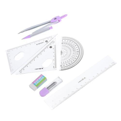 HOUDERCO 1 Set Komplettes Mathe-geometrie-set, Präzisionskompass, Winkelmesser, Lineal, Radiergummi, Schulbedarf, Kompass, Winkelmesser-set, Geometrie-kompass Und Winkelmesser-set HOUDERCO 1 Set Komplettes Mathe-geometrie-set, Präzisionskompass, Winkelmesser, Lineal, Radiergummi, Schulbedarf, Kompass, Winkelmesser-set, Geometrie-kompass Und Winkelmesser-set von HOUDERCO