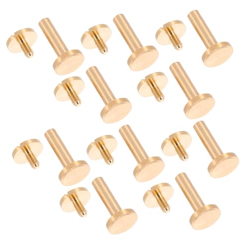 HOUDERCO 10 Sätze Buchschrauben Nieten Chicago Button für Diy Lederdekoration Rundkopf Schraube für Buchbinderei und Handwerksprojekte Stabil und Praktisch von HOUDERCO