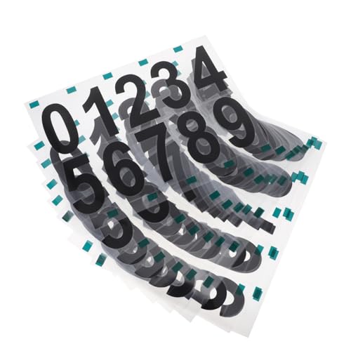 HOUDERCO 10 Sets Garagennummernschild Reflektierende Wasserdichte Briefkastennummernaufkleber Briefkastenaufkleber Zahlen Reflektierende Wasserdichte Briefkastennummernaufkleber von HOUDERCO